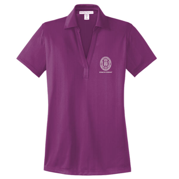 L528 Ladies Performance Fine Jacquard Polo - (BCSD) Ladies Performance Fine Jacquard Polo Thumbnail