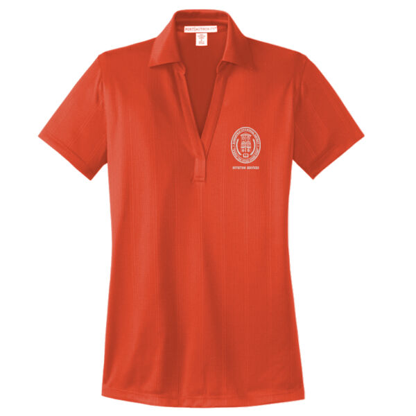 L528 Ladies Performance Fine Jacquard Polo - (BCSD) Ladies Performance Fine Jacquard Polo Thumbnail